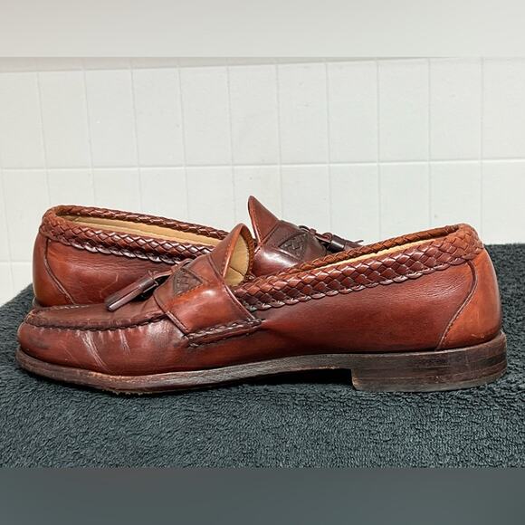 Allen Edmonds "Colfax” Chili Leather Tassel Kiltie Loafers SIZE 9.5 B MADE USA - Picture 4 of 9